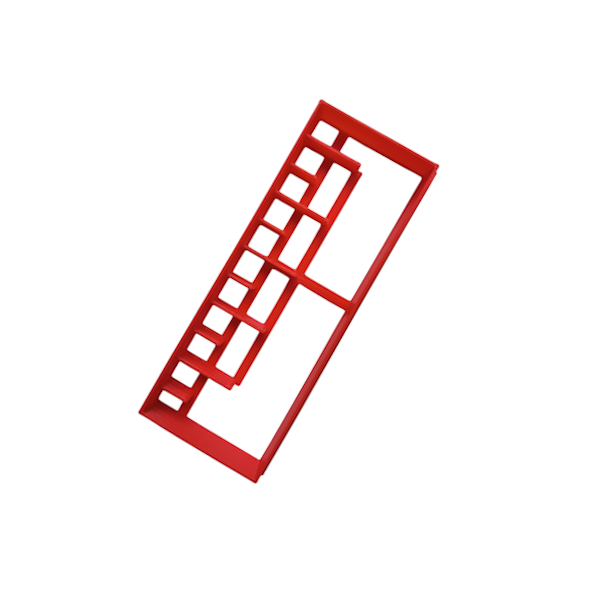 Вырубка пластиковая "Линейка" 4*11 см