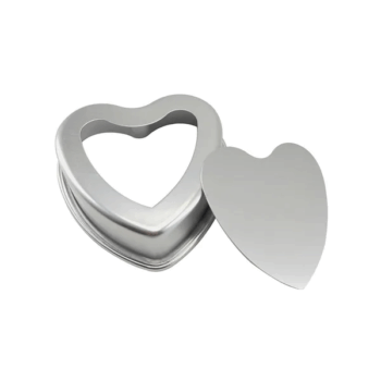 Форма алюминиевая Сердце со съемным дном 16*15*5,5см