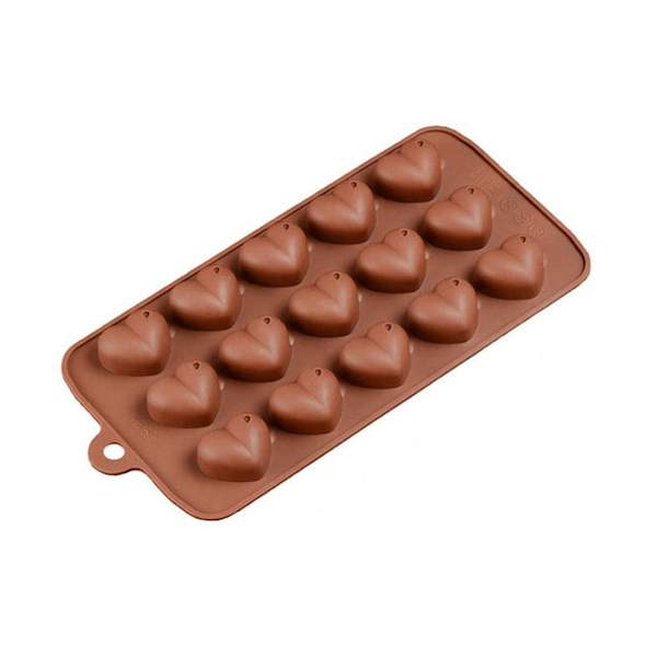 Форма силикон для шоколада Сердечки 15 ячеек