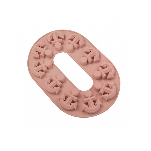 Форма силикон для шоколада Якорь 10 ячеек