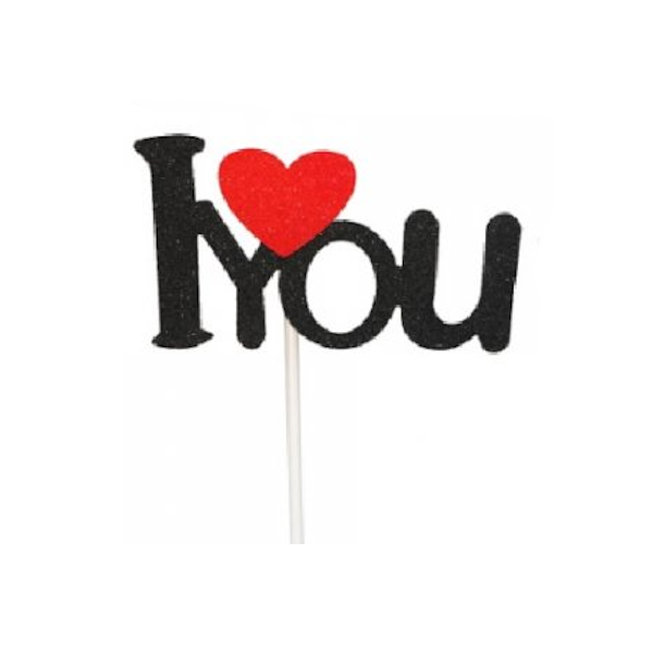 Топпер бумажный I LOVE YOU