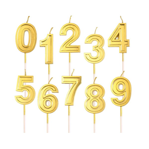 Свеча Золотая Цифра 6