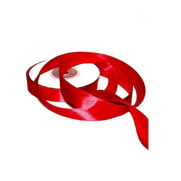 Лента атласная "Красная" 6мм х 22 м