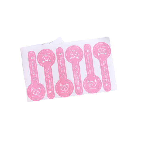 Наклейки Розовые (кошечки) 6шт