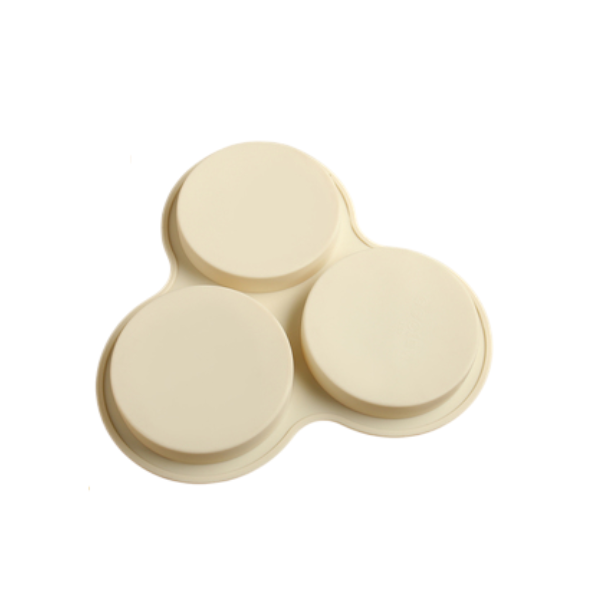 Форма силиконовая Диски 3 ячейки (диаметр 10см)