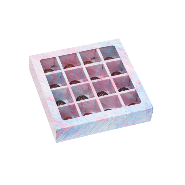 Коробка 16 конфет Диффузия Розовая