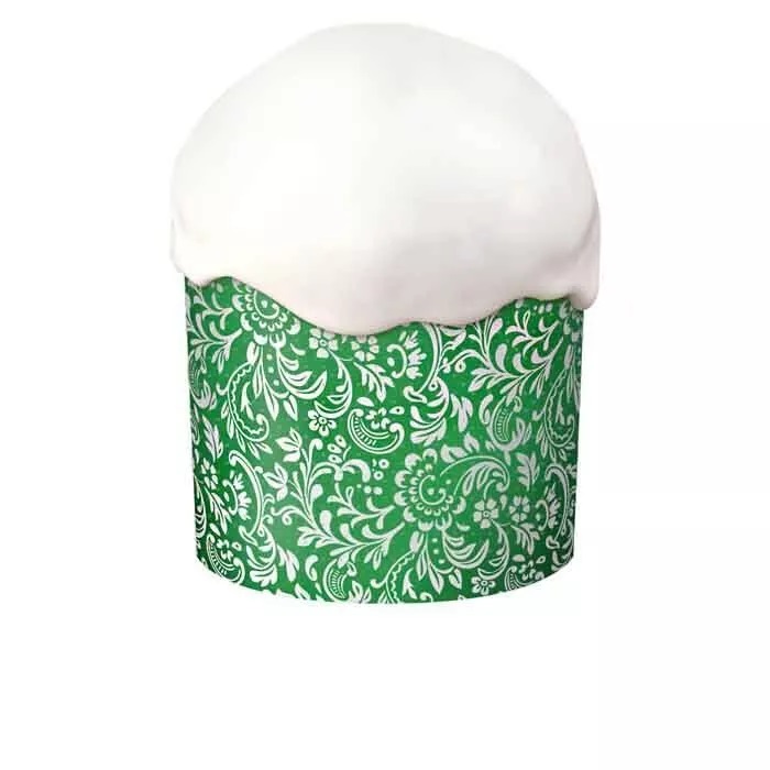 Форма кулич Флора зелёная 9*9 см