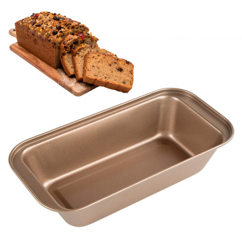 Форма металл Золотая 25*13*6см (хлеб/кекс)