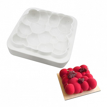 Форма силиконовая Воздушные пузырьки 19х19х5,5 см