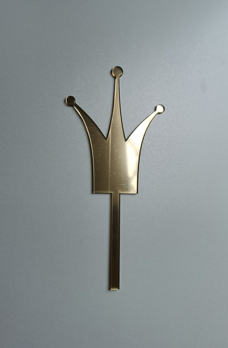 Топпер зеркальный КОРОНА (золото)