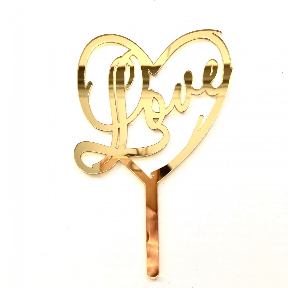 Топпер Золотой LOVE в сердце (пропис) рза158