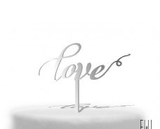 Топпер Love серебро (фольга)