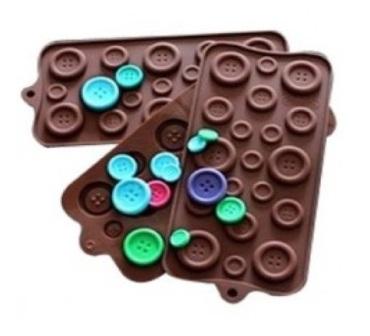Форма силикон для шоколада Пуговицы