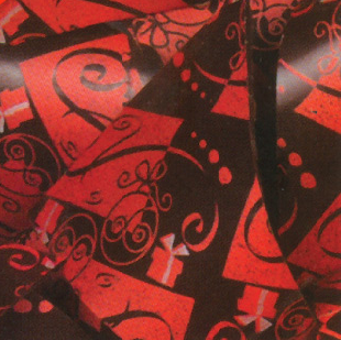 Переводной лист Подарок красный 30*40см