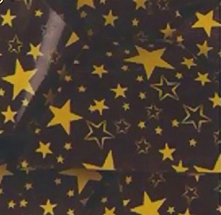 Переводной лист Звезды золотые 30*40см