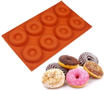 Форма силикон Миди пончики 8 шт