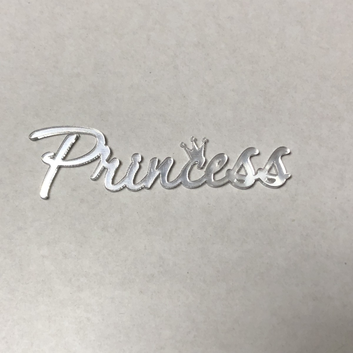 Топпер мини зеркальный Princess серебро (б/п)