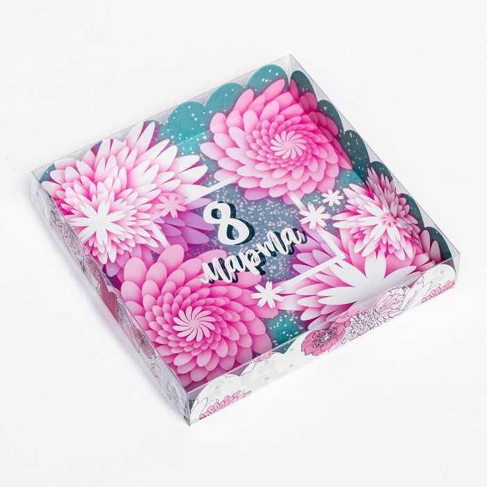 Коробка пряник 8 марта (самой красивой) 18-18-3 (5 шт)