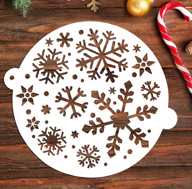 Трафарет Снежинки 16см