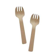 Вилка дерево 11см (12шт)