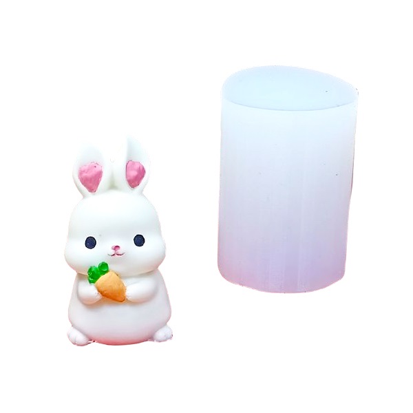 Молд 3D Зайка с морковкой