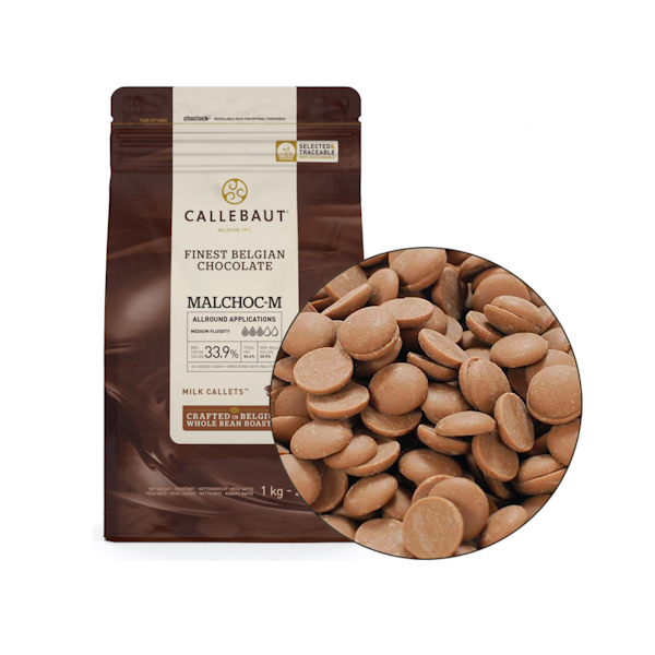Шоколад молочный без сахара Callebaut 34% (вес) 100 г