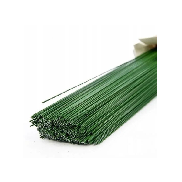 Флористическая проволока Зелёная герберная 40см 0,55мм (20шт)