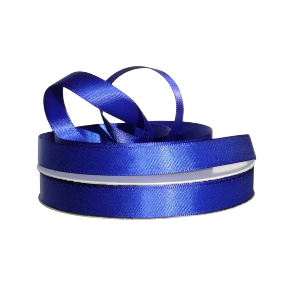 Лента атласная "Синяя" 1,2см х 20 м