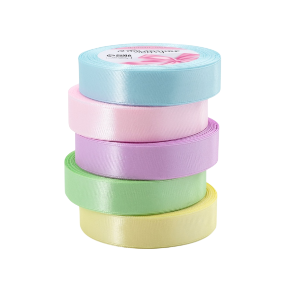 Набор лент атласных 5 шт 2см х 20м