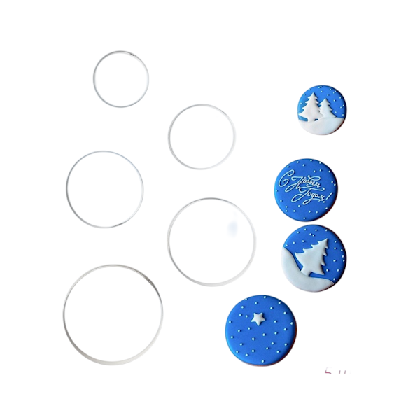 Набор металл вырубок Круг 5 шт
