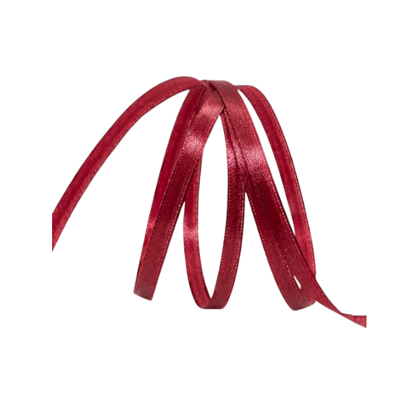 Лента атласная "Бордовая" 6мм х 22 м