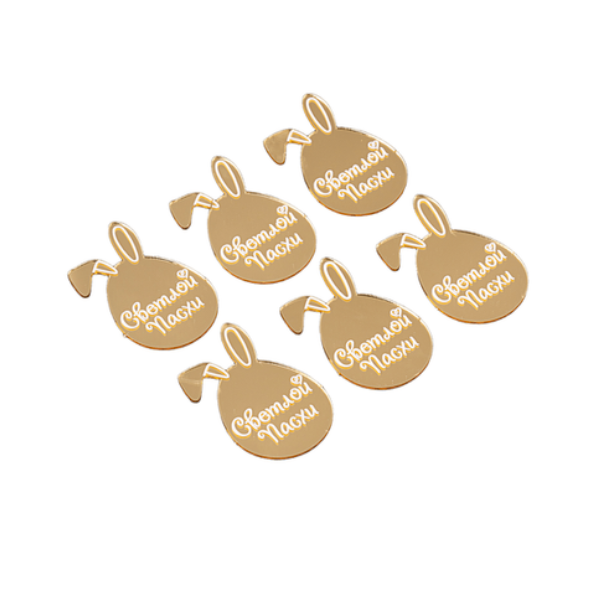 Набор топперов Светлой Пасхи (ушки) 6шт